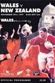 Wales v New Zealand 1997 rugby  Programme